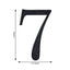 Decorative Rhinestone Number "7" Stickers, Glitter Adhesive Craft Numbers Black DIY Sparkle Embellishments 4"