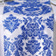 Taffeta Flocking 12"x108" Table Runner Royal Blue Damask - Stylish Table Accent