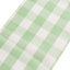 5 Pack Polyester Chair Sashes Sage Green/White Buffalo Plaid - Durable & Reusable Chair Bows 6"x108"