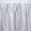 Satin 14ft Table Skirt White - Exquisite Pleated Wedding Table Decor
