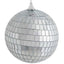 6 Pack 2" Silver Foam Disco Mirror Ball With Hanging Strings, Holiday Christmas Ornaments