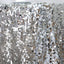 Sequin 90"x132" Rectangle Tablecloth Silver - Seamless Big Payette Table Cover