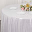 Sequin Dots Polyester Round 120" Tablecloth Shimmering Silver - Wrinkle Free & Sparkling Table Cover