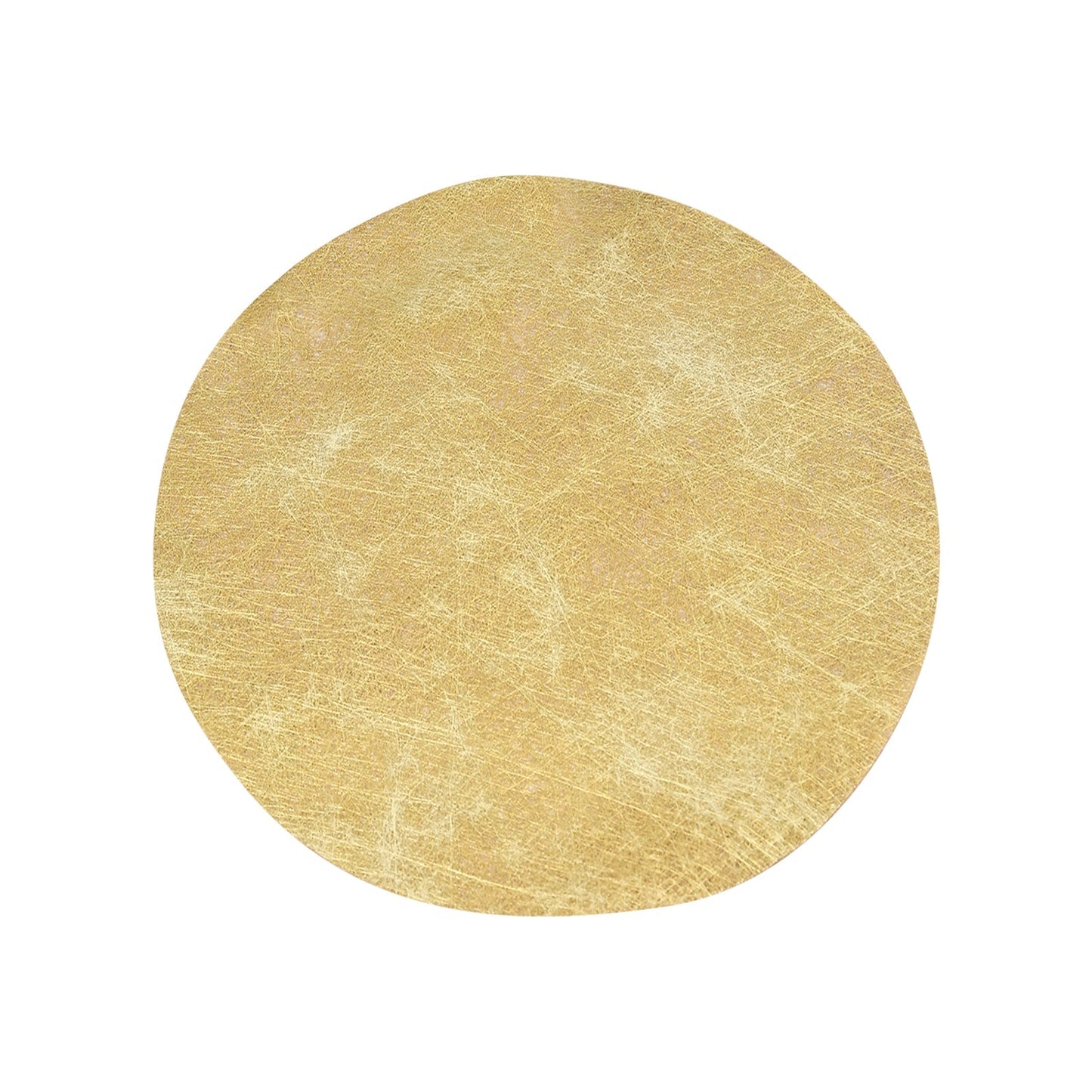 50 Pack Disposable Metallic Gold Placemats, 13" Non-Woven Mesh Fiber Round Table Mats for Dining & Events