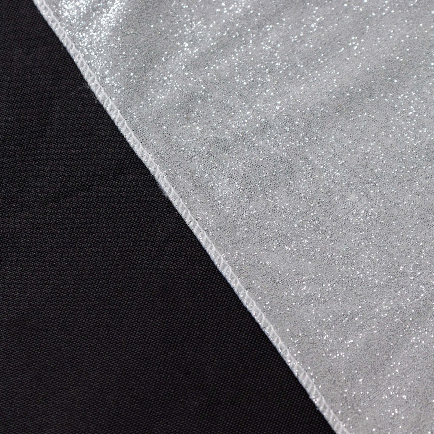 Polyester 72"x72" Table Overlay Square Tablecloth Silver - Glitter Sparkle Table Topper