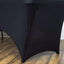 Stretch Spandex 6ft Rectangle Tablecloth Black - Durable Form-Fitting Table Cover for Events & Presentations