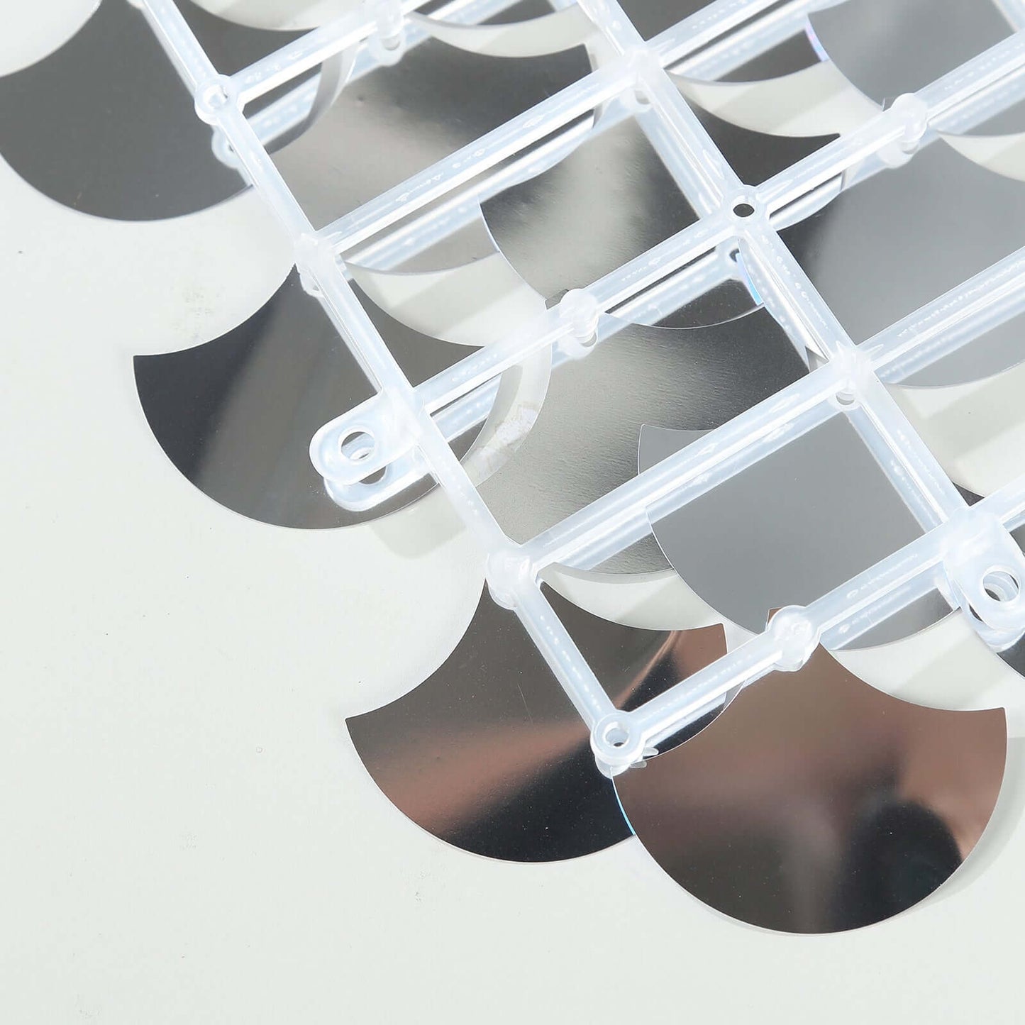 24sq.ft Shiny Iridescent Blue Sequin Shimmer Wall Photo Backdrop with Mermaid Scales Pattern, Party Wall Art DÃ©cor Panels - 24 Panels