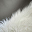 Faux Sheepskin 20" Cushion Cover with Soft Plush Finish White - Stylish Small Shag Area Rug for Events