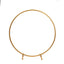 20" Gold Round Arch Wedding Centerpiece, Metal Hoop Wreath Tabletop Decor