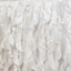 Taffeta 14ft Table Skirt White Cascading Curly Willow Style for Weddings & Banquets