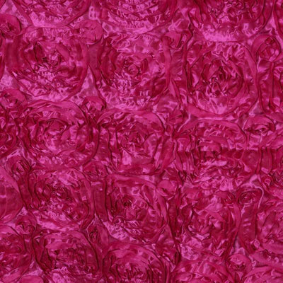 Rosette Satin 14"x108" Table Runner Fuchsia - Grandiose Design