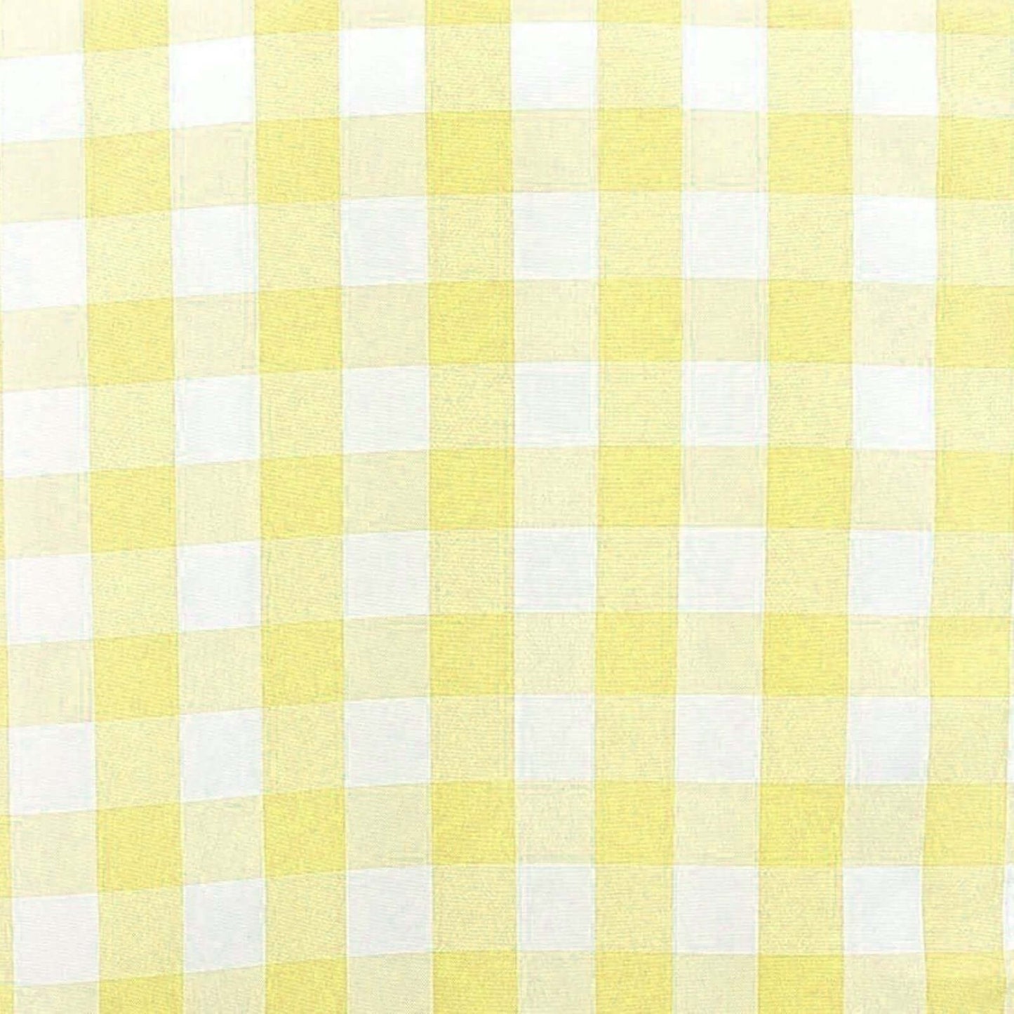 Polyester 14"x108" Table Runner Yellow/White - Gingham Plaid Design