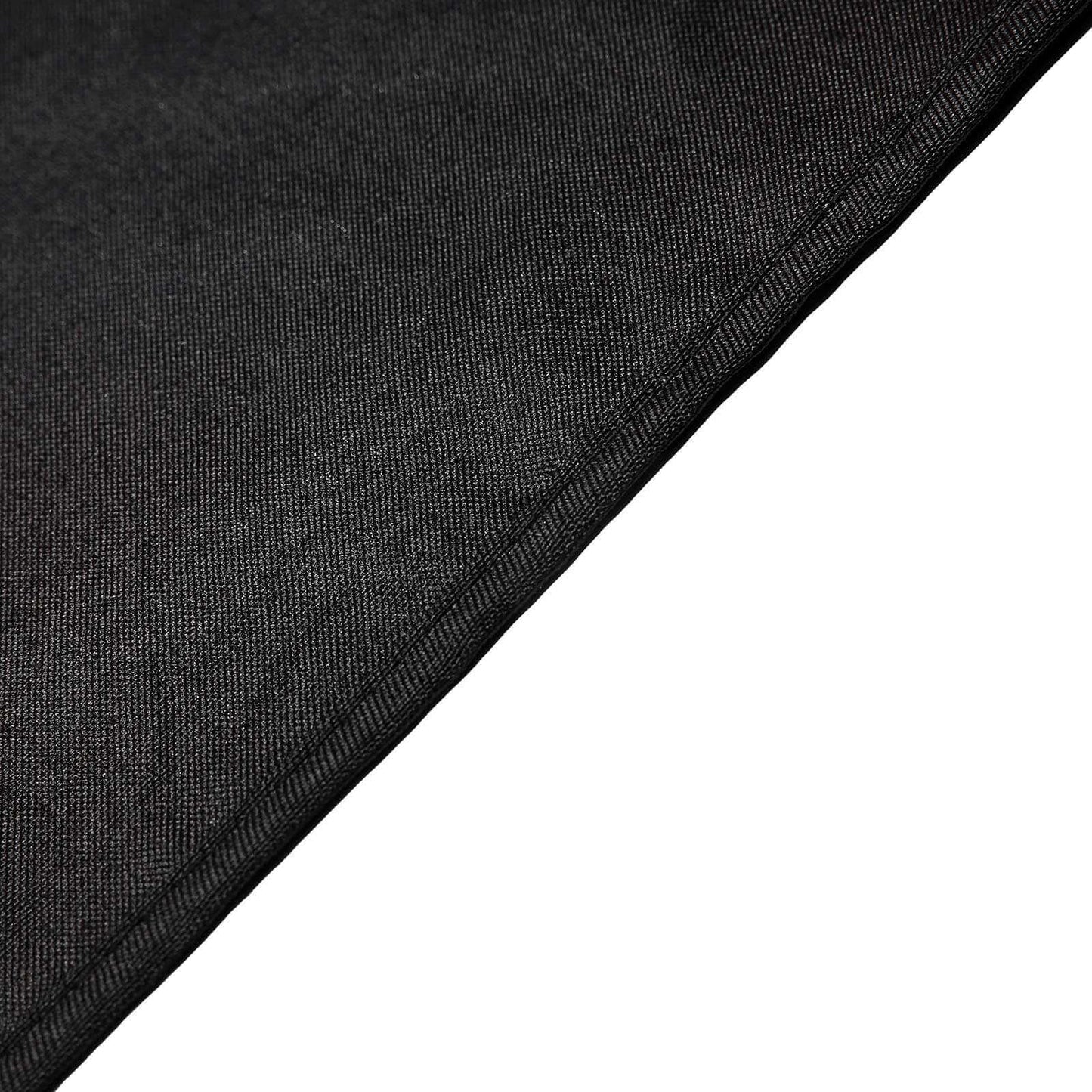 Polyester 50"x120" Rectangle Tablecloth Black - Wrinkle-Resistant Table Cover