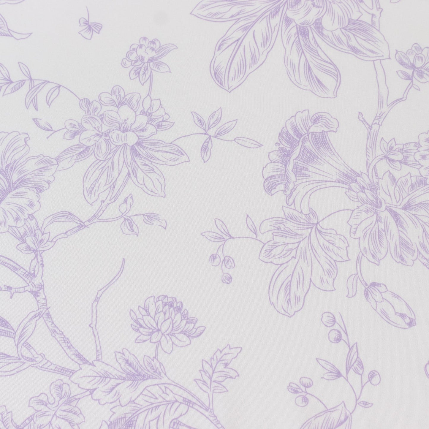5-Pack French Toile Polyester Cloth Napkins â€“ 17"x17" Lavender Lilac and White Reusable Table Napkins in Floral Design for Events & Dining