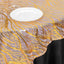 Mesh 72"x72" Table Overlay Square Tablecloth Rose Gold/Gold - Wave Embroidered Sequins Table Topper
