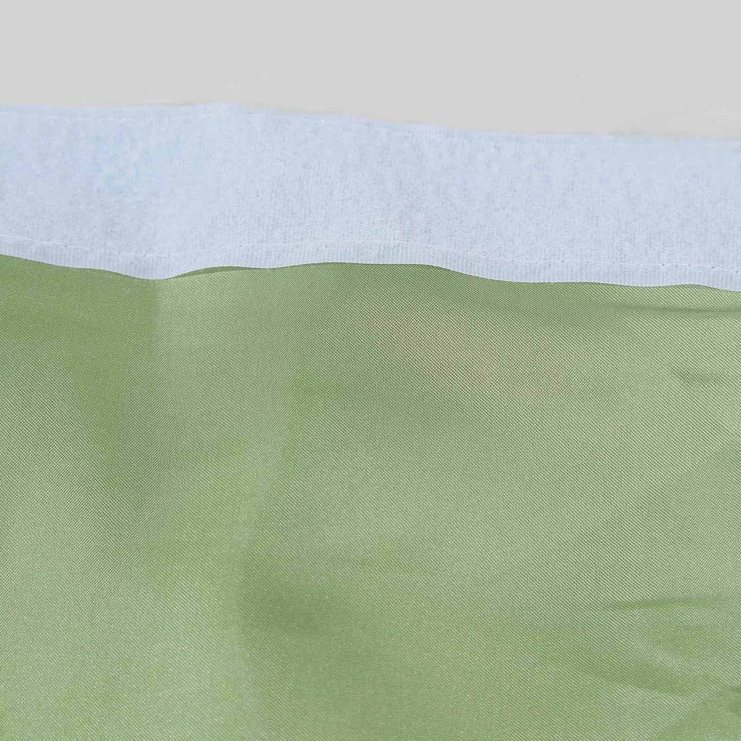 Taffeta 14ft Table Skirt Sage Green - Cascading Curly Willow Style Table Cover