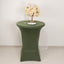 Spandex 30" Round Cocktail Table Cover Dusty Sage Green - Easy to Maintain Stretch Fitted Highboy Tablecloth