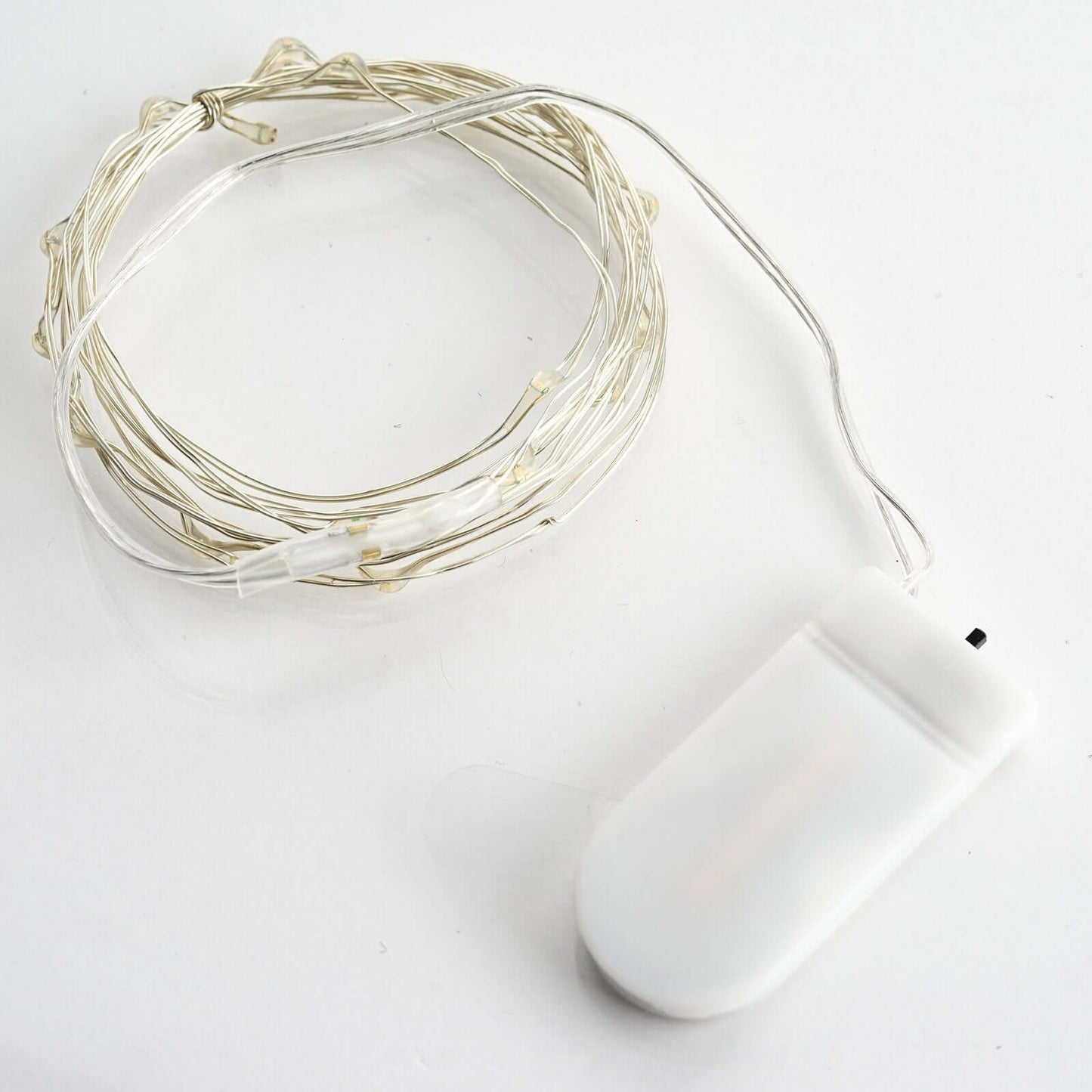 20 LED Micro Fairy String Lights Starry Bright Design White - Battery Operated Party Accent 90"