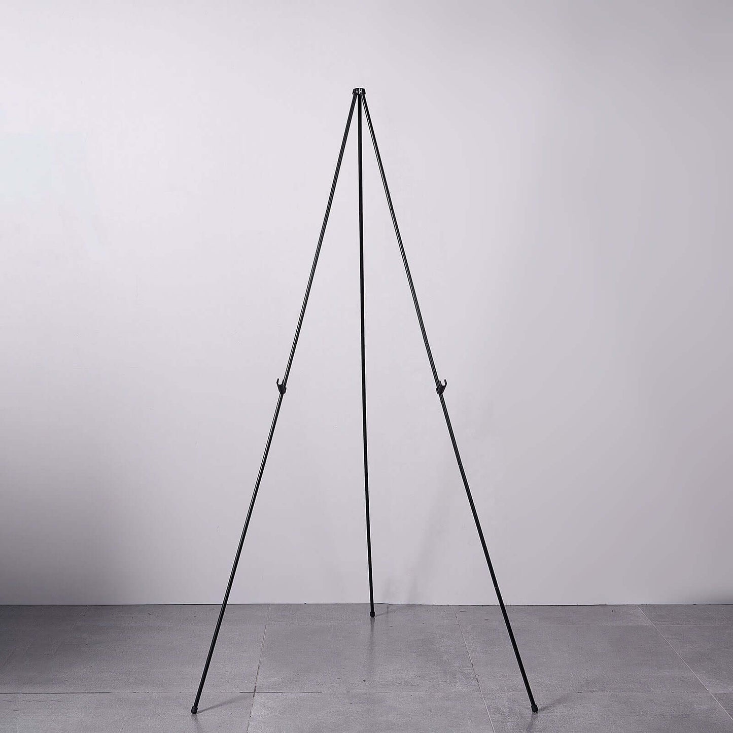 65" Black Metal Sign Holder Easel Stand, Collapsible Tripod Stand