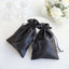 12 Pack 6"x9" Black Satin Drawstring Wedding Party Favor Gift Bags