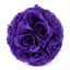 2 Pack 7" Purple Artificial Silk Rose Kissing Ball, Faux Flower Ball