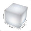 15.5" Color Changing Cordless LED Light Up Cube Table Stool, Rechargeable Waterproof Illuminated Furniture