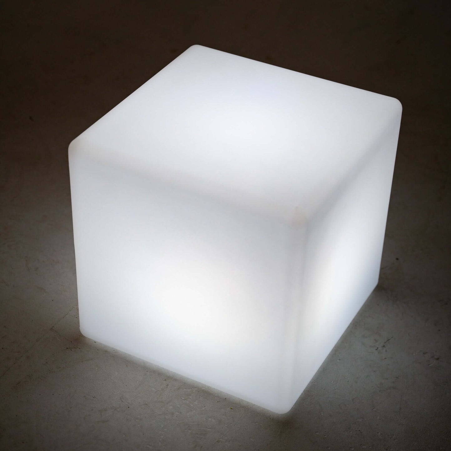 15.5" Color Changing Cordless LED Light Up Cube Table Stool, Rechargeable Waterproof Illuminated Furniture