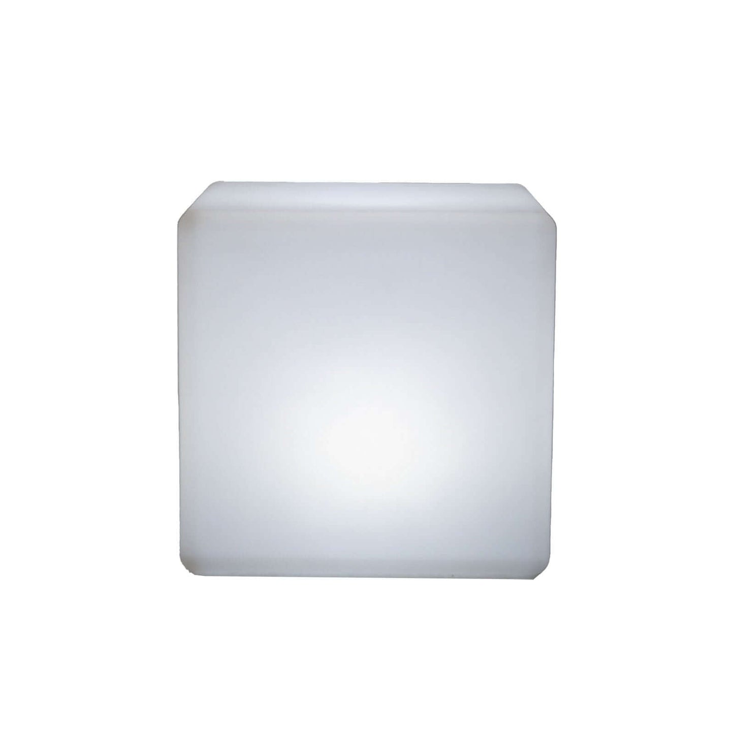 15.5" Color Changing Cordless LED Light Up Cube Table Stool, Rechargeable Waterproof Illuminated Furniture