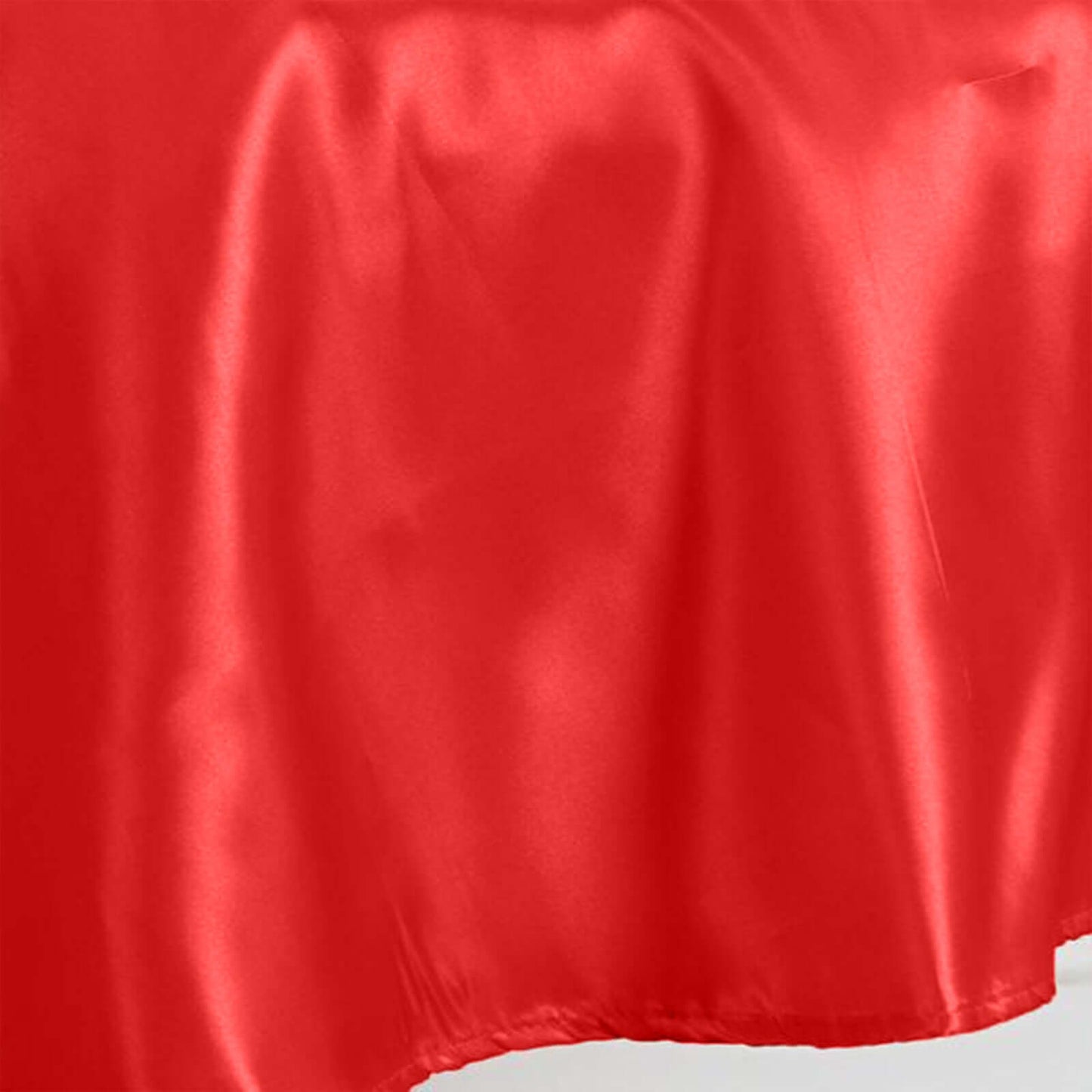 Satin 90" Round Tablecloth Red - Smooth and Lustrous Table Cover