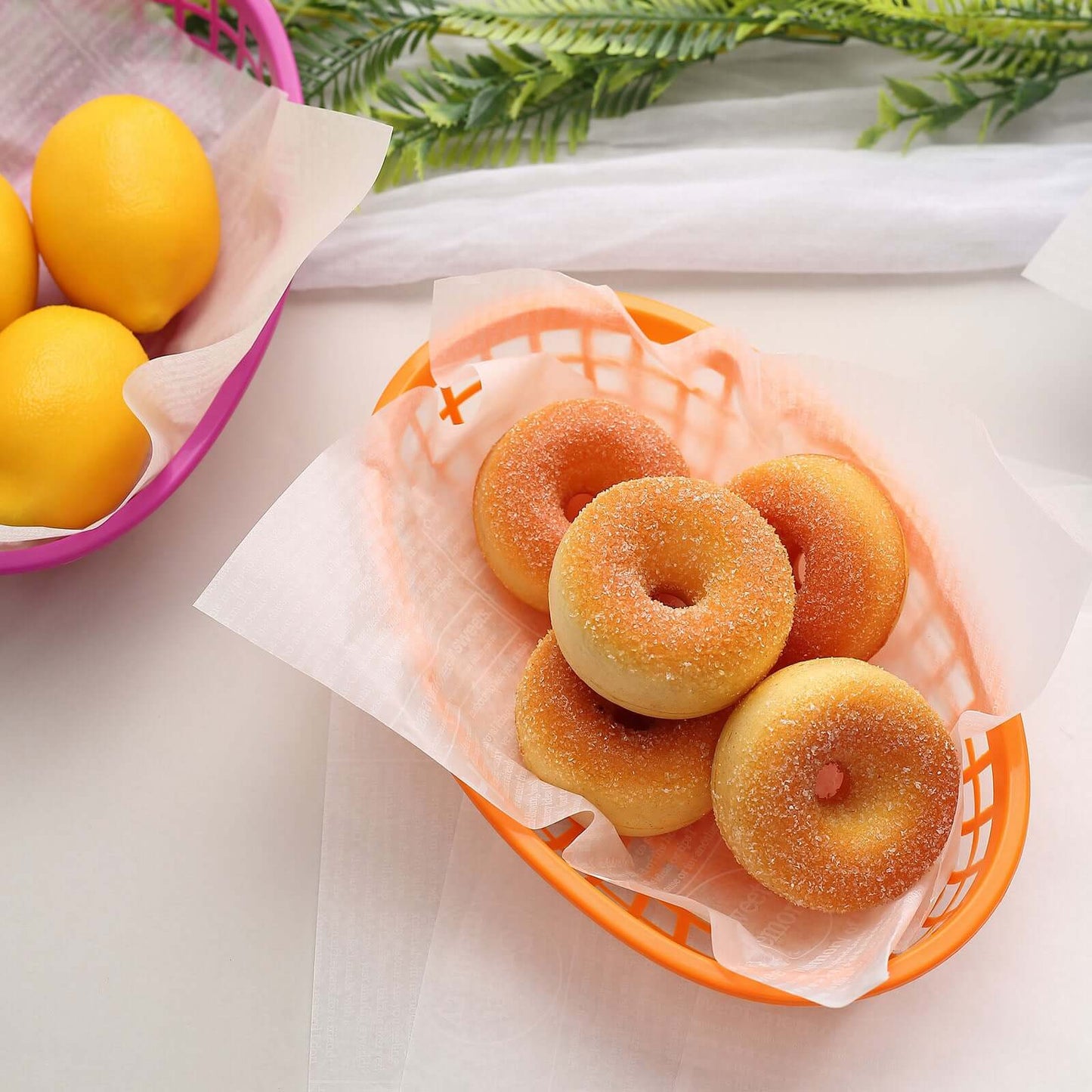 50-Pack Wax Paper Basket Liners Rectangle Design White - Great for Food Presentation and Wrapping 9"x10" 35GSM