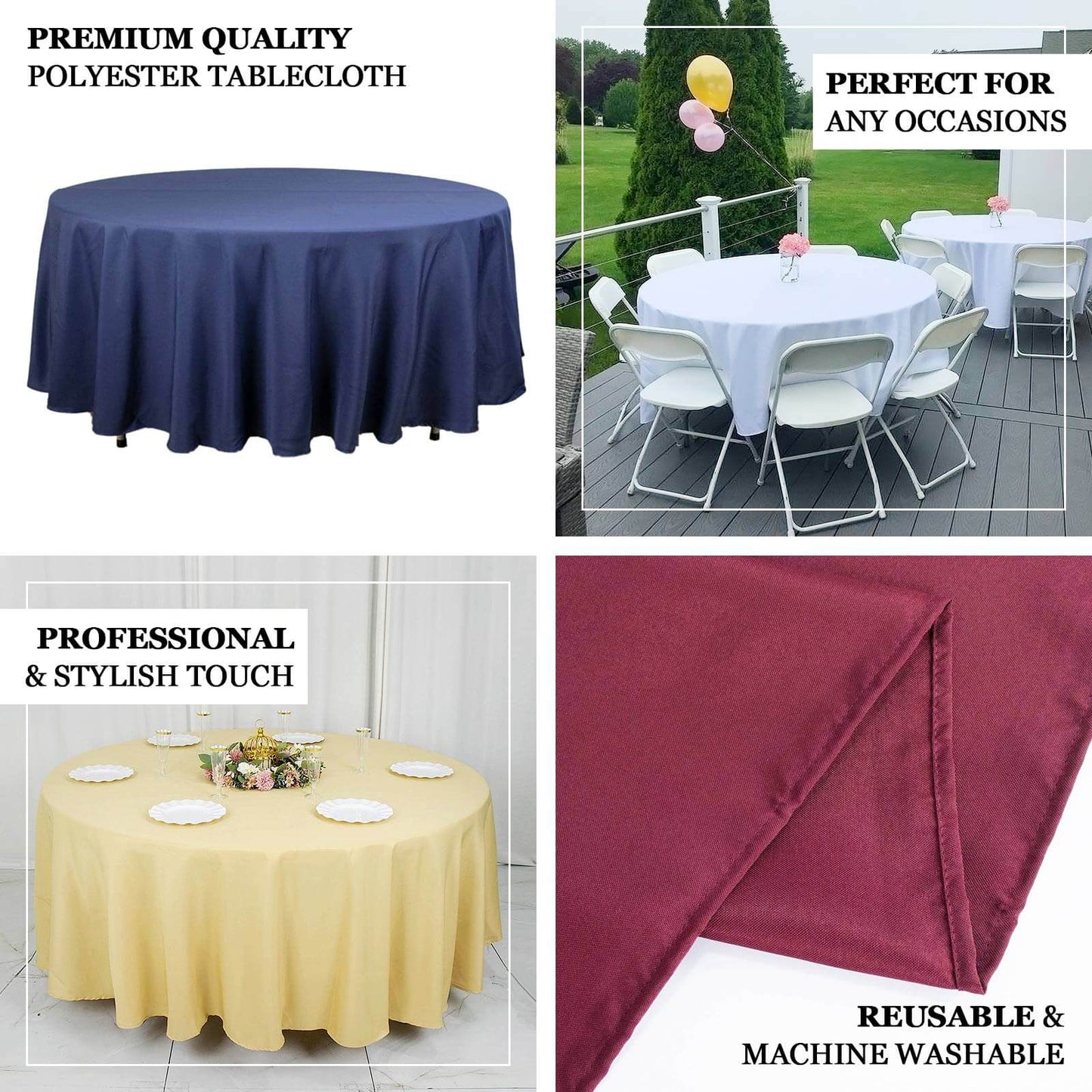 Premium Polyester 108" Round Tablecloth Dusty Sage Green - Wrinkle-Resistant 220GSM Table Cover