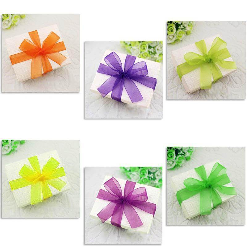 25 Yard 7/8" DIY Ivory Organza Ribbon With Mono Edge - Clearance SALE