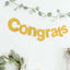 3ft Gold Glittered Congrats Paper Hanging Garland Banner Party Decor