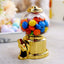 6 Pack 3.5" Clear Gold Mini Gumball Machine Treats Party Favor Boxes, Small Candy Container Gift Boxes