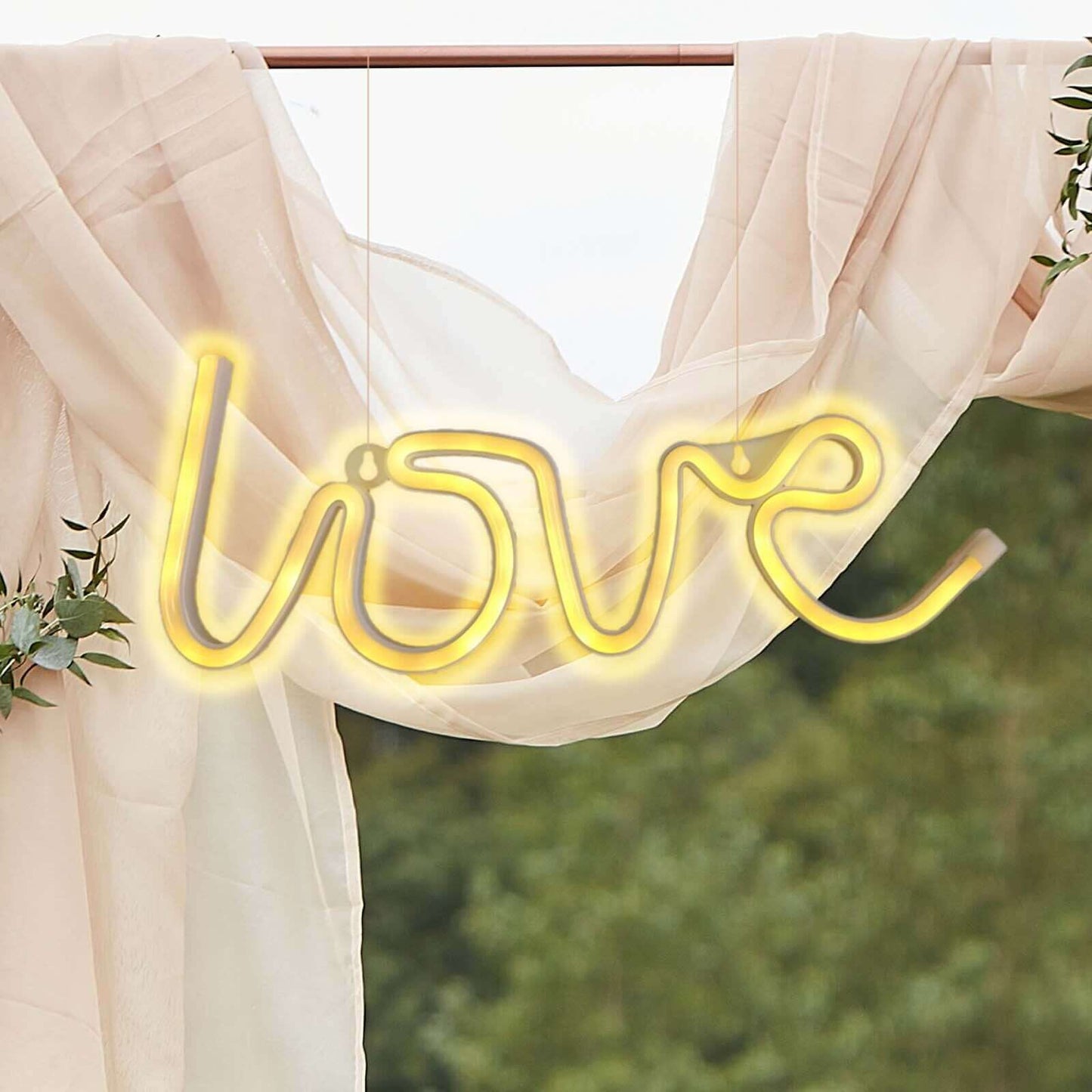 13" Love Neon Light Sign, LED Reusable Wall Decor Lights USB and Battery Operated
