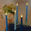 8-Pack LED Flickering Lighting Mixed Blue - Flameless Battery Operated Taper Candles 11"