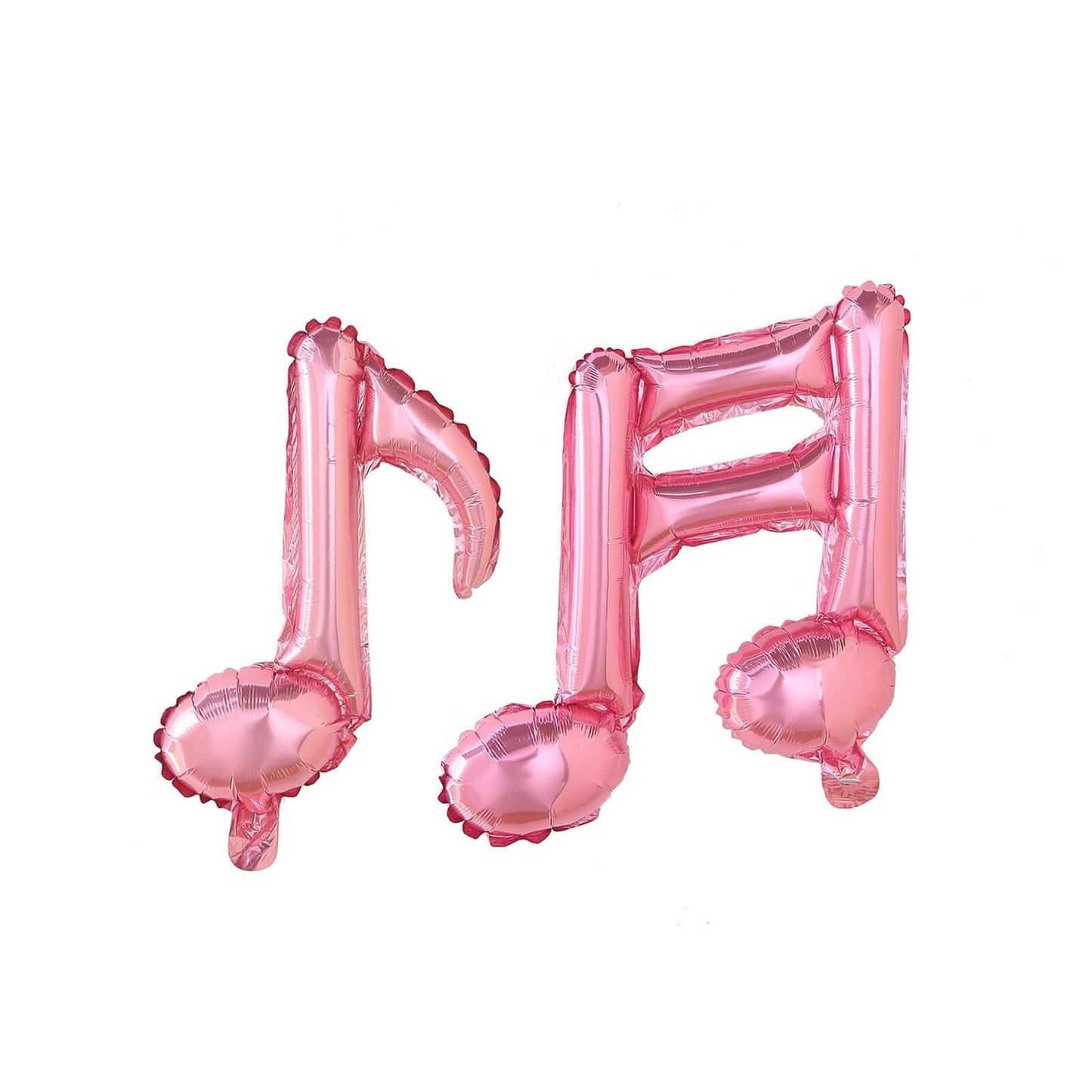 6 Pack Rose Gold Single and Double Music Note Mylar Foil Balloons