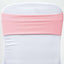 5 Pack Stretch Spandex Chair Sashes Pink - Fitted Finish Two Ply Heavy Duty Chair Bands 5"x12"