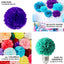6 Pack 6" Gold Tissue Paper Pom Poms Flower Balls, Ceiling Wall Hanging Decorations
