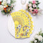 20-Pack Paper Beverage Napkins with Blooming Flowers Design Yellow - 2 Ply Soft 18GSM Floral Wedding Napkins 6.5"x6.5"