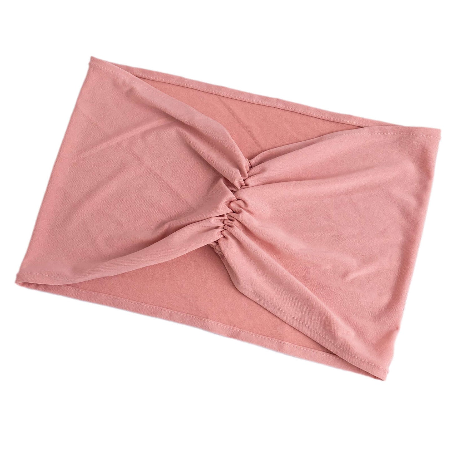 5 Pack Spandex Chair Sashes Dusty Rose Ruffled Style - Wide Easy to Use Stretch Chair Bands 8"x13"
