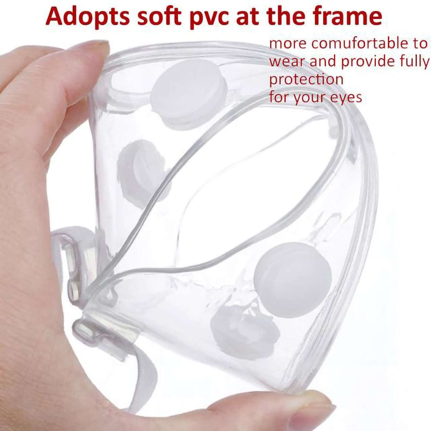 Adjustable Protective Goggles, Safety Eyewear With Anti Fog Coating and Air Vents