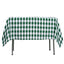 Polyester 54"x54" Square Tablecloth White/Green - Checkered Buffalo Plaid Design for Casual Table Settings