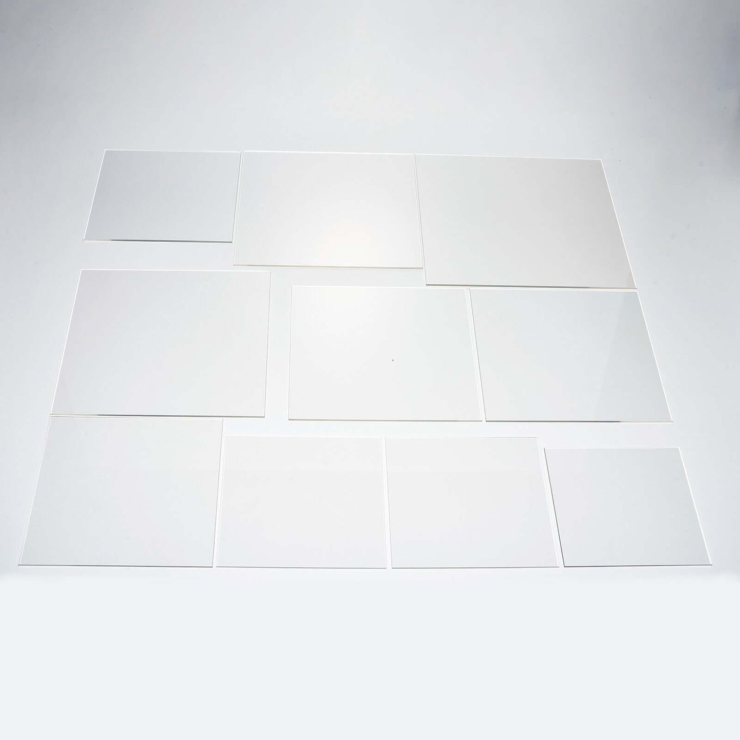 2-Pack Acrylic Plexiglass Sheets Top Plates Clear Square - Protective Film Coating 12" 3mm Thick