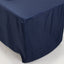 Fitted Polyester 96"x30" Rectangle Tablecloth Navy Blue with Open Back Design - Easy to Maintain and Wrinkle-Resistant Table Cover for Trade Shows & Displays
