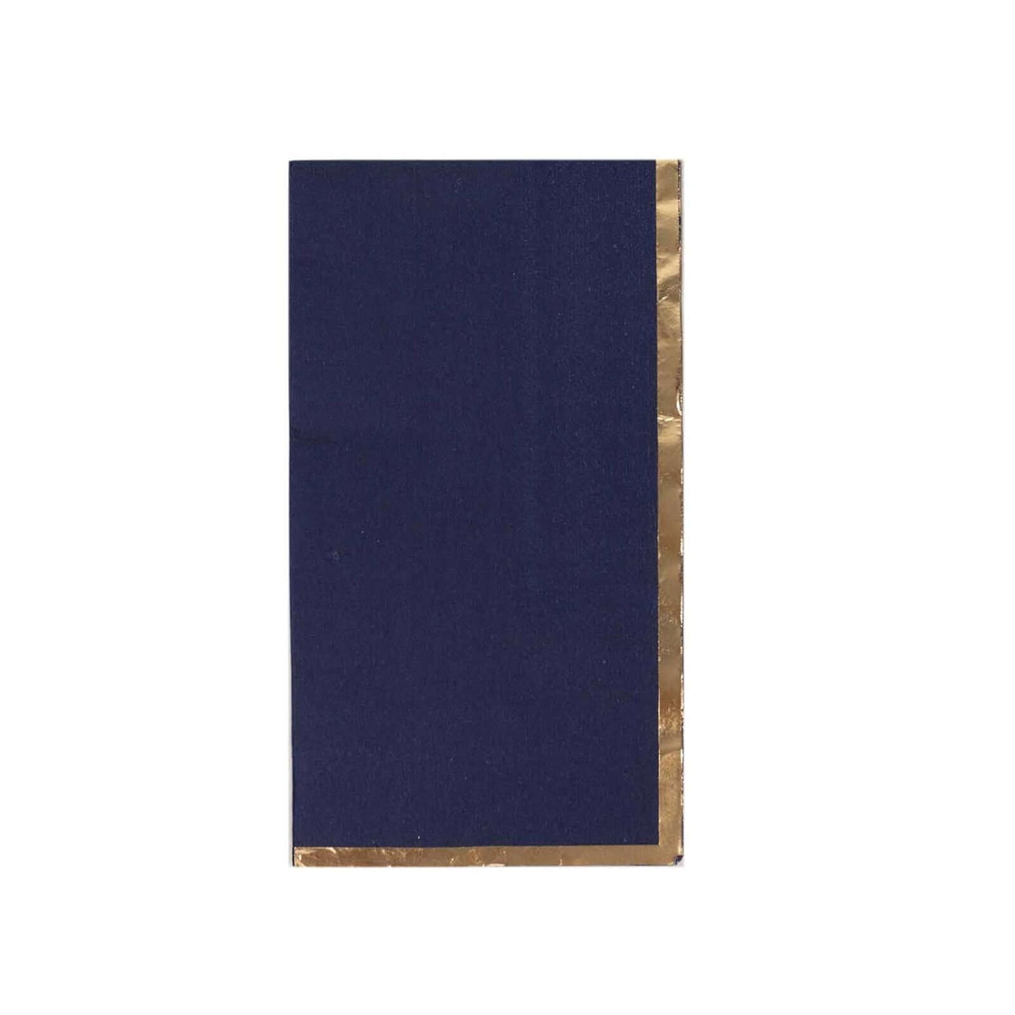 50-Pack Paper Dinner Napkins Navy Blue with Gold Foil Edge 2 Ply - Stylish Disposable Napkins
