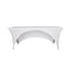 Stretch Spandex 72"x30" Rectangular Table Cover White with Curved Open Back Design Tailored Professional Look for Tradeshows, Events & Exhibitions
