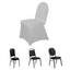 Spandex Chair Cover for Banquet Chairs Silver - Stretch 160GSM Fabric with Slip-On Slipcover