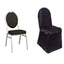 Satin Chair Covers for Banquet Chairs Black with Glossy Finish - Reusable Slipcovers
