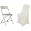 Stretch Spandex Chair Cover Ivory for Folding Chairs - Reusable & Wrinkle-Resistant 160GSM Fitted Slipcover